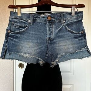 Free People Button Fly Jean‎ Shorts Size 26